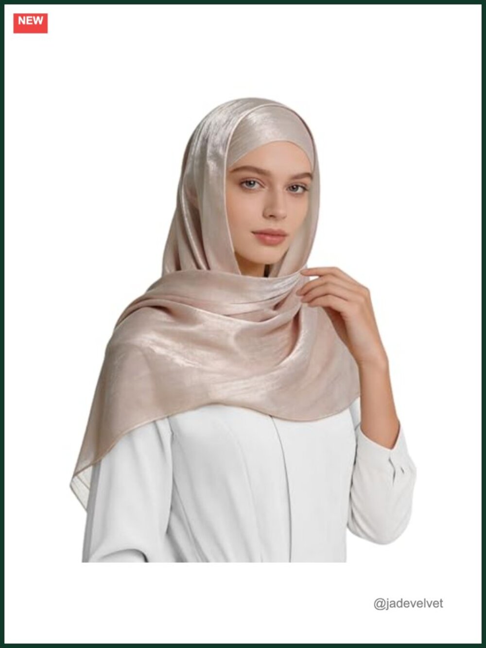 Elegant Hijab Head Scarf Shawl Wrap for Women, Sheer Crepe Lightweight Scarf